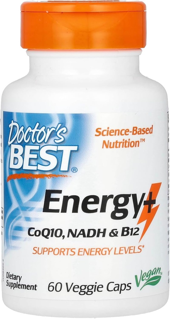 האנרגיה הטובה ביותר של הדוקטור + CoQ10, NADH & B12, מערכת החיסון, אנרגיה, Mood, 60 Ct