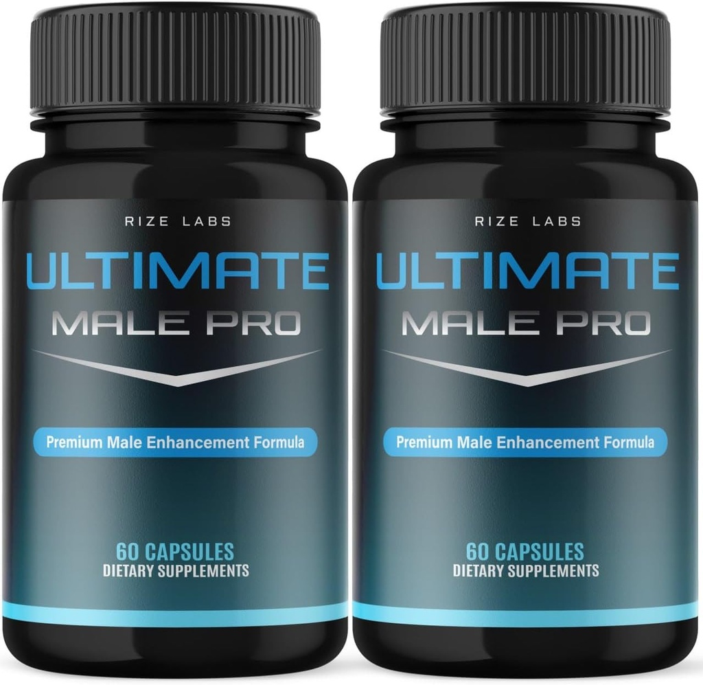 (2 Pack) Ultimate Male Pro קפסולות לגברים, תוספת אקסטרים זכר אקסטרים, All-Natural תמיכה בסגנון חיים פעיל בריא, UltimateMalePro ביקורות (120 קפסולות)
