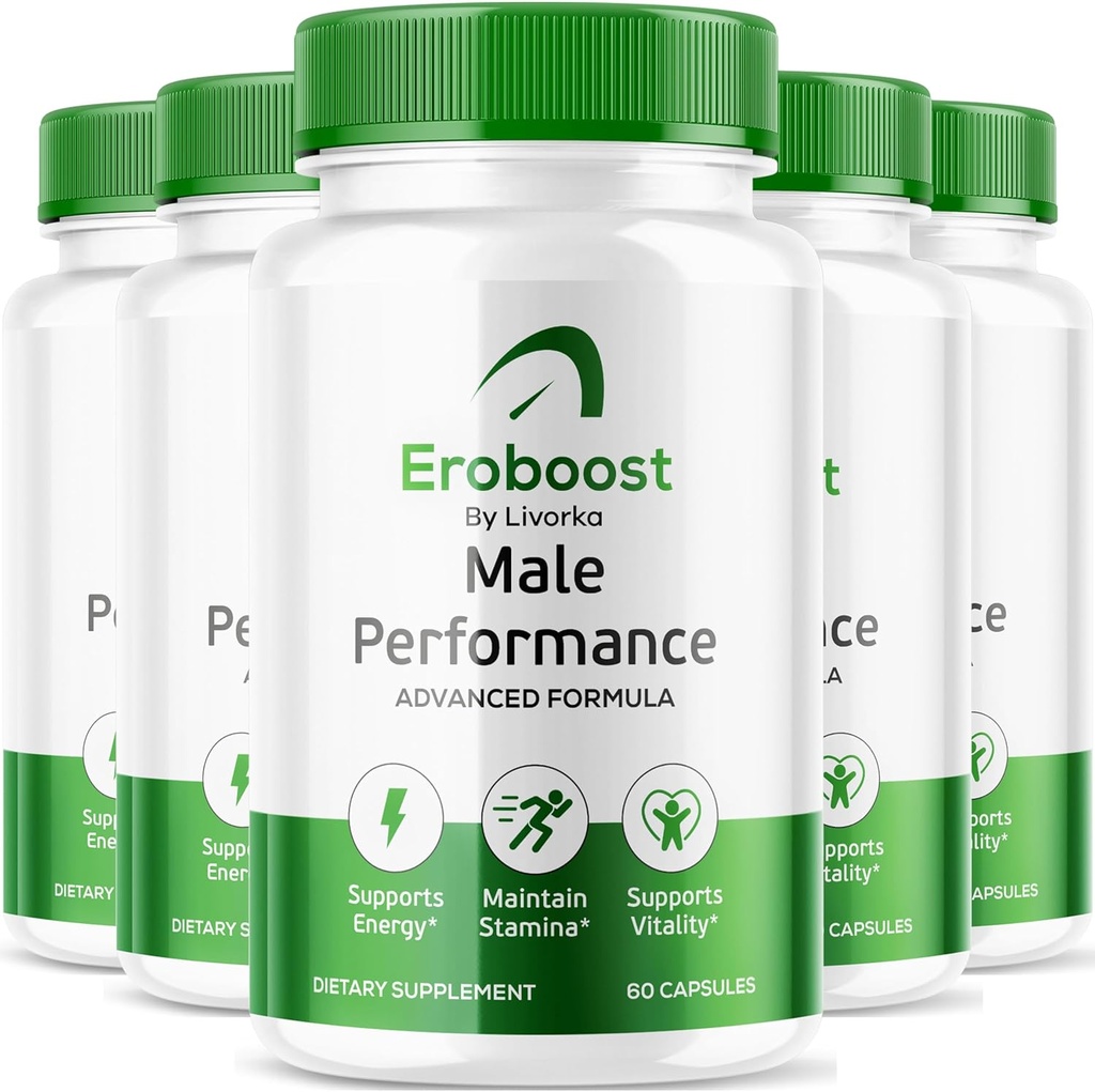 (5 Pack) תוסף Eroboost לגברים - רשמי Ero Boost Pills, EroBoost תמיכה קפסולות, EroBoost Advanced Formula, תוסף EroBoost, Ero Boost, 300 קפסולות עבור 5 חודשים