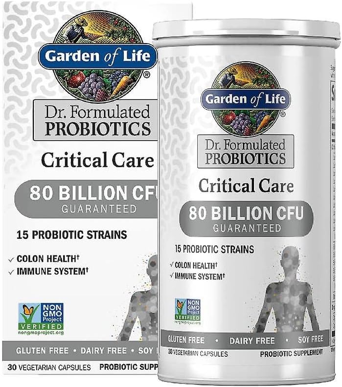 גן החיים ד"ר פורמולה Probiotics Critical Care 80 מיליארד CFU 15 סטרינס קולון בריאות ומערכת החיסון, 30 קפסולות