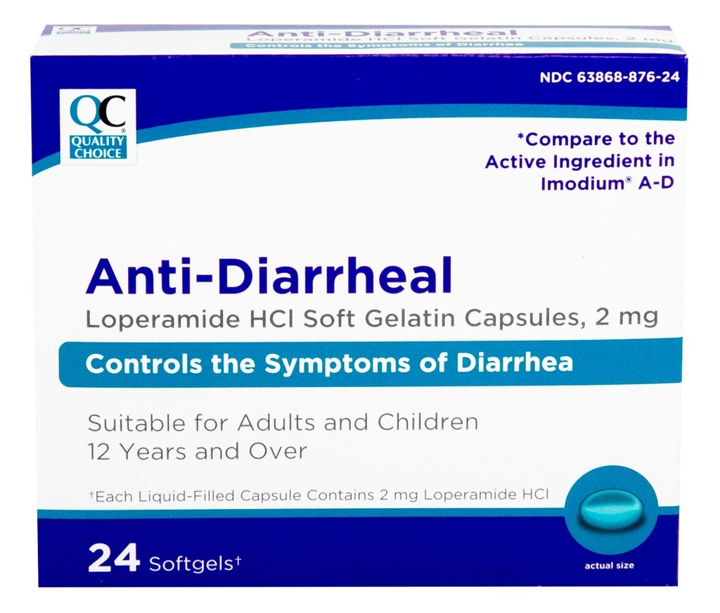 בחירת איכות Loperamide 2 מ"ג Anti-arral 24 Count Softgel