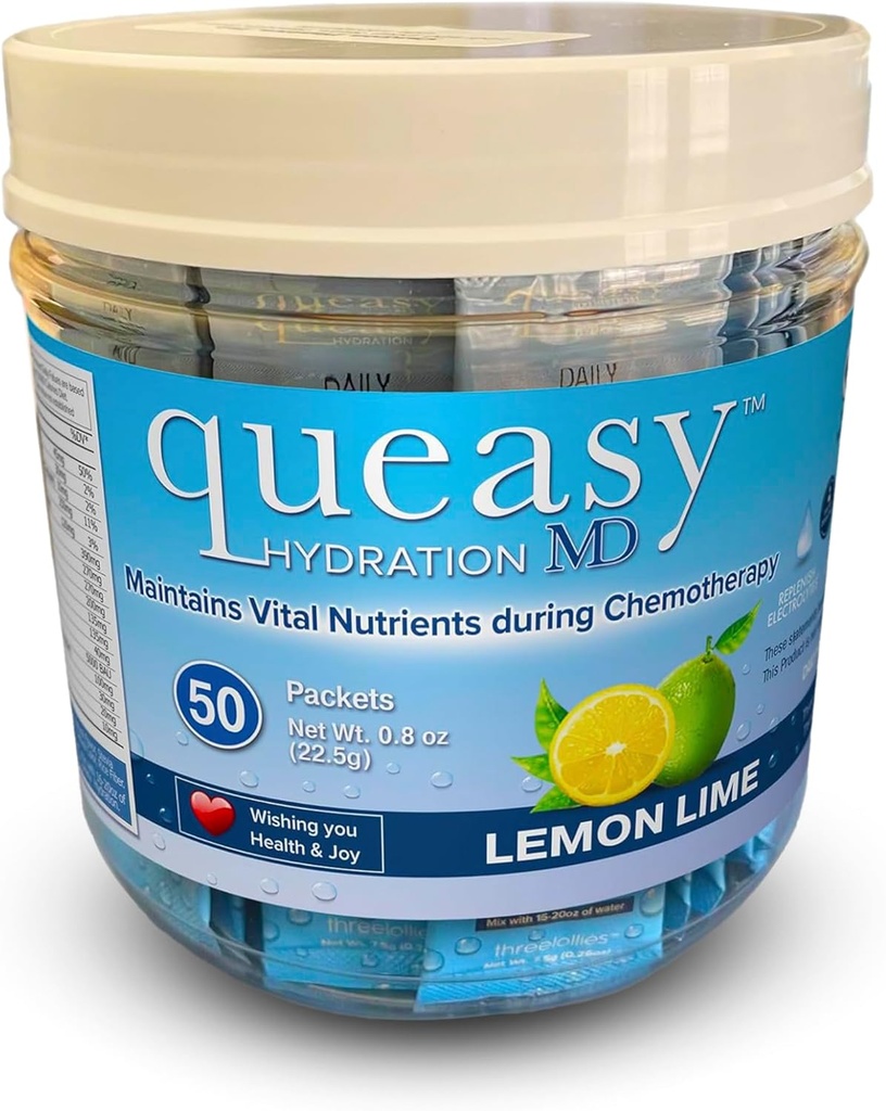 3 Lollies Quy hydrotion MD Packets - תמיכה בריאות hydrotion & Digestive במהלך הטיפול - Rehydrates, Eases Nausea & Replaces חומרים מזינים - Natural & non-Drowsy - 50 Packets