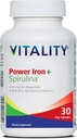 Vitality Power Iron + Spirulina | 45mg Iron | Blood Builder | Iron Deficiency Support