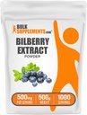 BulkSupplements.com Bilberry לחלץ אבקת - Bilberry לחלץ תוסף, Herbal תוסף - טבעוני ו Glulten חינם, 500 מ"ג עבור שירות, 500g (1.1 lbs) (Pack of 1)