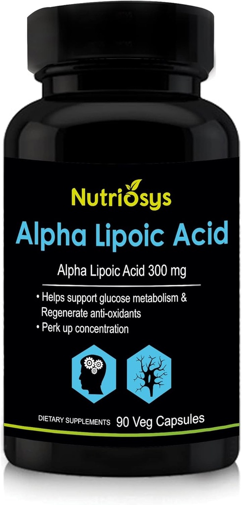 ALA תוסף - Alpha Lipoic Acid 300 מ"ג | 90 ואג קפסולות | תמיכה אורגנית נגד חמצון | Alpha-Lipoic Acid | Acid | Acid אלפא Lipoico