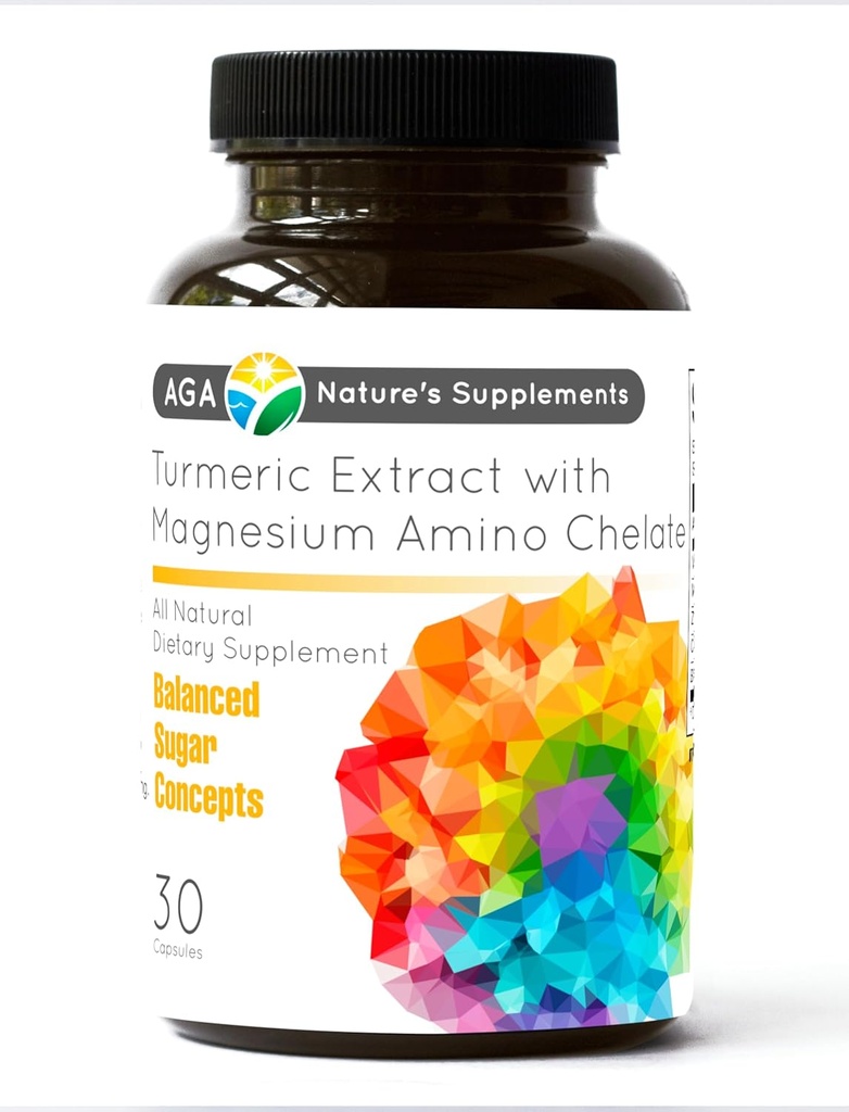 AGA Nature's Supplements Turmeric Extractnesium Amino Chelate 30 קפסולות