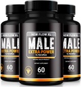 (חבילה) New Flow XL קפסולות לגברים, NewFlow XL Male Pills, All Natural Formula forשרירים Mass and Maximum Performance, הרשמי NewFlowXL Reviews (180 קפסולות)