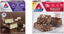 Atkins Chocolate קוקוס Bar 16 Count, Double Fudge Brownie Protein Meal Bar 5 Count Bundle