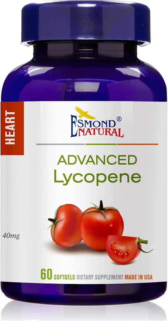 ליקופן מתקדם (Supports Prostate and Heart Health), GMP, מוצר טבעי Assn Certified, Made בארה"ב - 40 מ"ג, 60 Softgels