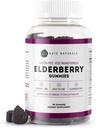 קייט Naturals Elderberry חניכיים עם ויטמין C ו Zinc למבוגרים וילדים. Tasty Sambucus Elderberry Gummies for Immune Support (90 חניכיים, 45 יום אספקה)