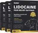 Sumifun 4% Lidocaine Pain Relief Patches - 54 Count Patches for Back, Shoulder, השרירים, המפרקים, הברכיים כאב הקלה - מוצרים הקלה בכאב גב תחתון - כאבי כאבים בעוצמה מקסימלית Lidocaine