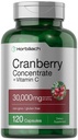 Horbäach Cranberry לחלץ גלולות + ויטמין C | 30,000 מ"ג | 120 קפסולות | Triple Power Ultimate Potency Formula