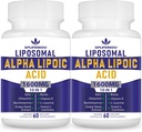 Liposomal Alpha Lipoic Acid 1600 מ"ג לשרת, Alpha lipoic Acid תזונהal תוספי עבור Antioxidant Health, Energy ו Metabolism-Gluten Free & non GMO 120 קפסולות