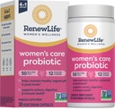 Renew Life Women's Probiotic קפסולות, 50 מיליארד CFU מובטח, תומך pH Balance, Vaginal, Urinary, Digestive ו- Immune Health (2), L. Rhamnosus GG, חלב, סויה ו- Gluten-Free, 30 Count Counte, Urinary, Urinary, Digestive and Immune Health (2), L. Rhamnosus GG