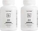 Hairmax for Hair, Skin and Nails Dietary Supplement - נשירת שיער וטיפול שיער לנשים וגברים. מכיל 2,500mcg Biotin, DHT Blocker, MSM & Antioxidants, Pack של 2 בקבוקי בקבוק