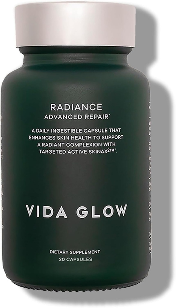 Vida Glow Radiance תוספי קפסולות - Anti Aging תוסף - Targeting Dark Spots, Uneven Skin Tone, Redness Relief - מקדם Glowing Skin