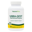 Natures Plus Vibra-Gest - 180 קפסולות - תוספת תמיכה צמחונית עם פרוביוטיקה, Live פירות וירקות Enzymes - Natural Live Cultures - משרתים 180