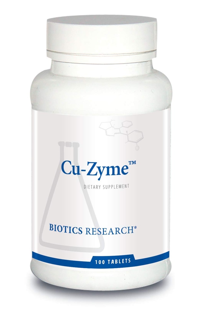 Biotics Research Cu-Zyme Essential מינרלים תוסף, אנרגיה מטאבוליזם, ברזל Absorption, עצמות בריאות, פונקציות Immune 100 טבליות