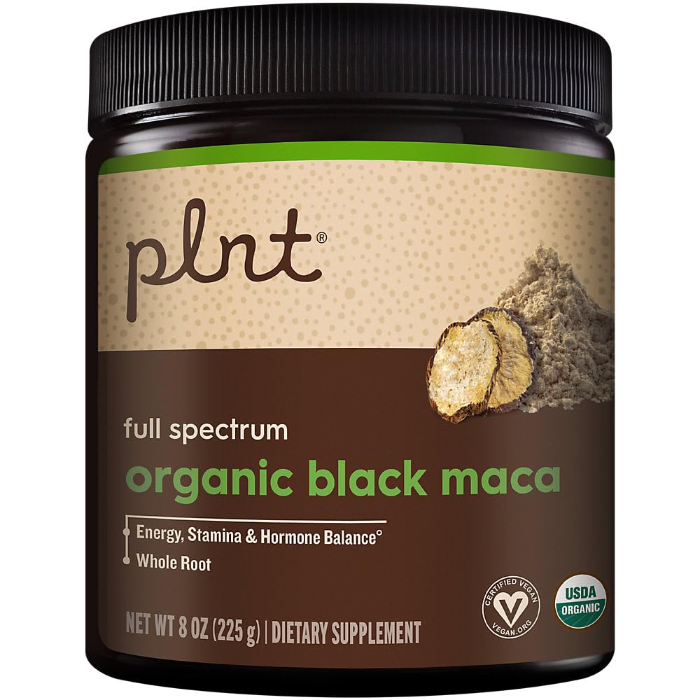 אבקת Maca שחור אורגני אבקת Full Spectrum - תמיכה באנרגיה, Stamina, & הורמון איזון (8 oz. / 45 משרתים)