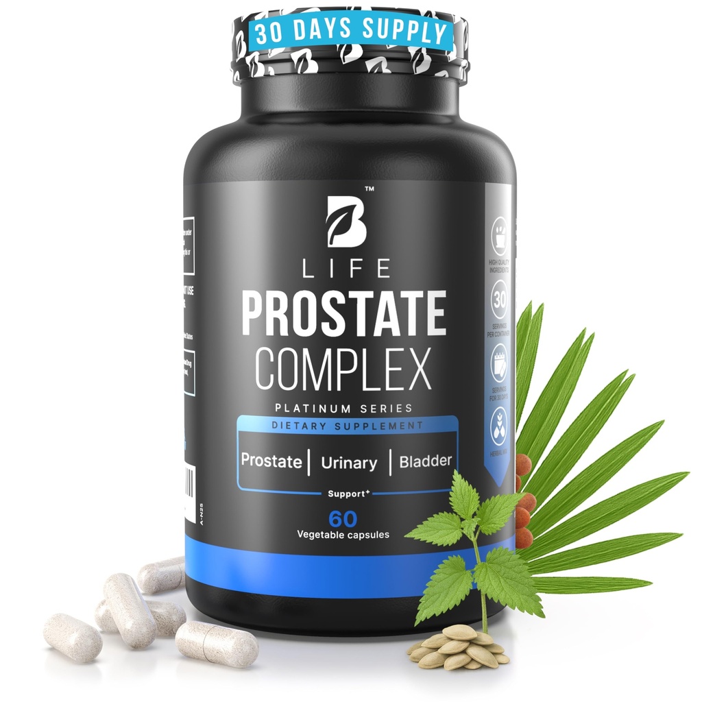 Prostate Health Supplements for Men with Saw Palmetto for Men & Pumpkin Seed Oil קפסולות - Sting Nettle Root
