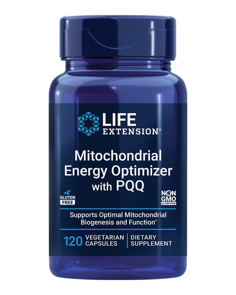 Life Extension Mitochondrial Energy Optimizer with PQQ - Energy Supplement for Healthy Mitochondria - With Taurine, Vitamin B, Pyrroloquinoline Quinone - Gluten-Free, Non-GMO - 120 Vegetarian Capsules