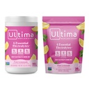 Ultima Replenisher Electrolyte אבקת לשתות Mix Bundle - סוכר חינם - פינק Lemonade, 90 משרת Canister ו 20 Stickpacks - 6 אלקטרוליטים ומינרלים - Keto Friendly, טבעוני, non-GMO