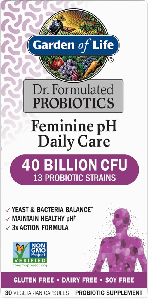 גן החיים, Femini Ph Daily Care Probiotic כמוסות 30 Count