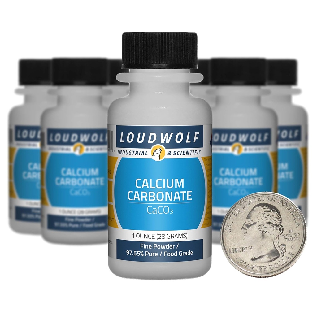 Calcium Carbonate / 10 Ounces / 10 בקבוקים / 97.55% מזון טהור כיתה / אבקת שומן