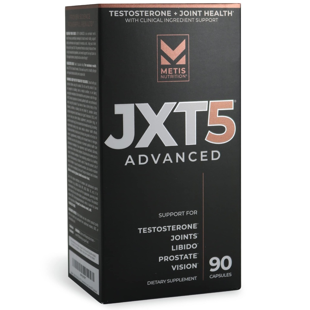 JXT5 בריאות משותפת - תוספת בריאות של 5in-1 גברים ל-Libido, Prostate ו- Vision - Test Boost, תמיכה משותפת ושיפור אנרגיה (90 קפסולות)