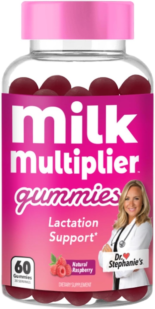 ד"ר סטפני's Milk Multiplier Lactation Support Gummies - Panugreek Free Breastfeeding תוספת להגדלת אספקת החלב - עם שביל חלב, פן Seed, אלפא - Postpartum & Nursing Essentials