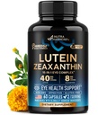 ויטמינים עיניים - Lutein ו Zeaxanthin תוספי - הםDS2 מבוסס תוספת עבור מבוגרים ומבוגרים - תמיכה בריאות עין וחזון - Saffron, Zinc, ויטמינים, Copper, Super Greens - Made בארה"ב, 60 קפסולות