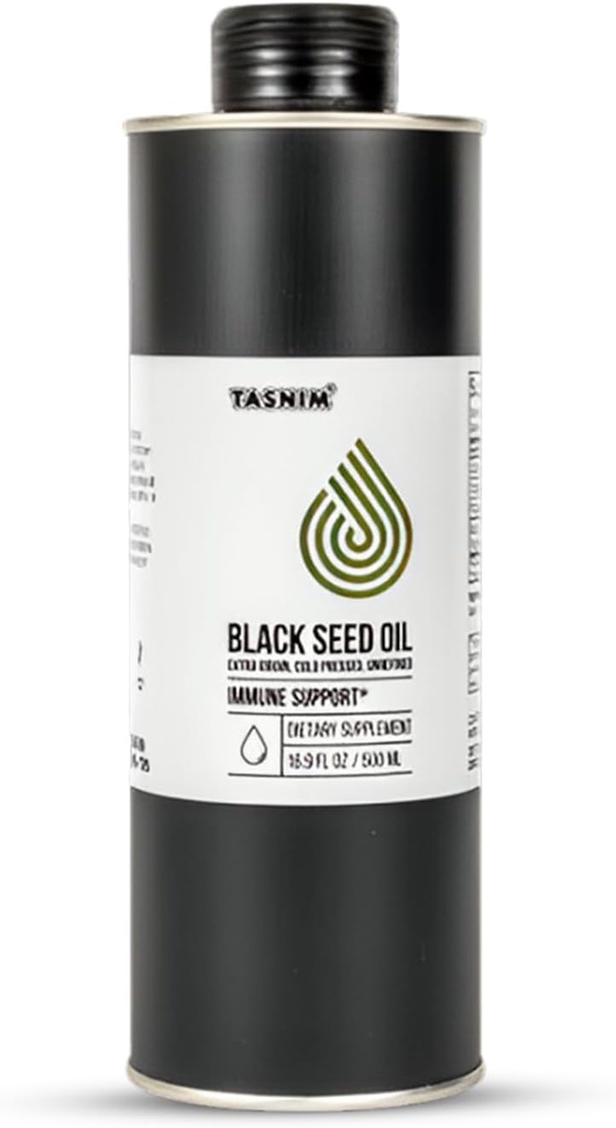 100% אתיופיה BlackSeed שמן 16.9 Fl Oz - Cold Pressed Black Seed שמן עבור Immune Support, High Potency 5.7% - 21% Thymoquinone Skin, שיער ובריאות - Unrefined Black Cumin Seed שמן - Gluten Freeten Freeten