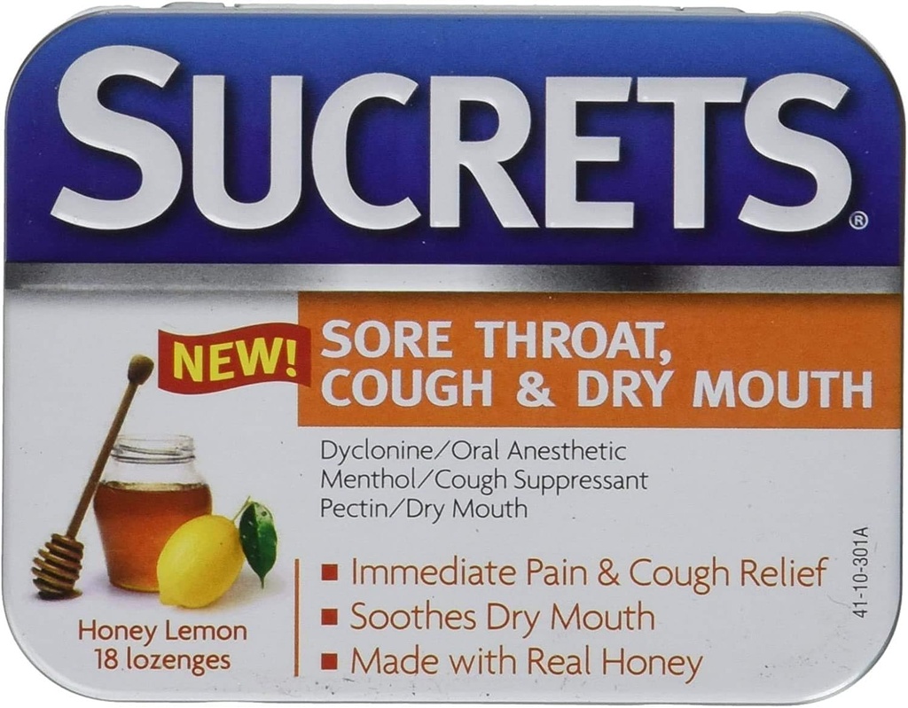 Socrets Sore גרון & Cough Lozenges