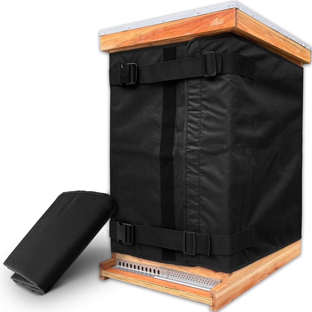 Winter Bee Hive Wrap for 8 ו -10 מסגרות Hives, מכוונן Beehive Wrap Beekeeping Supplies, 600D אוקספורד Insulated Cover, Waterified, Light Weight, Eco-Friendly, Reusable, 75.98