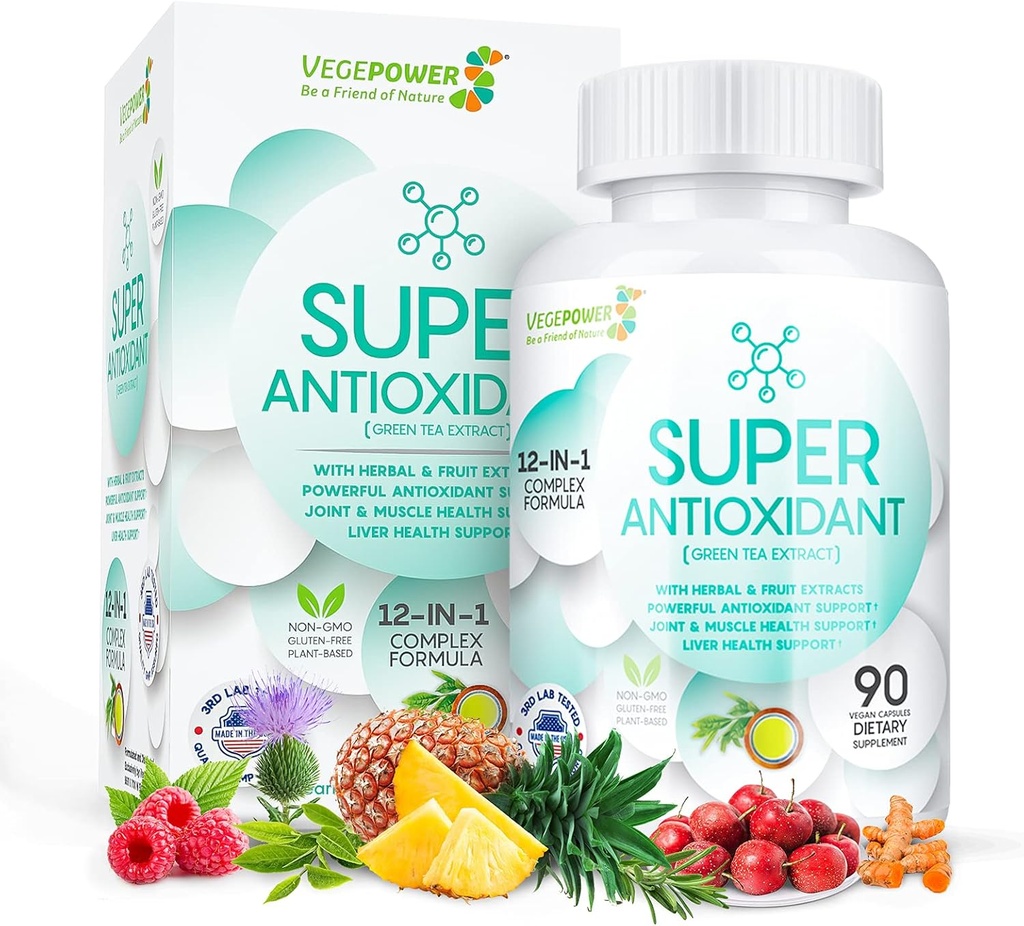 ייצור תה ירוק עם Grapeseed, חלב זהtle - Antioxidant & Immune תוסף, Powerful Herbal Extract - Skin Care Support, Gluten Free, non-GMO - 90 קפסולות טבעוניות