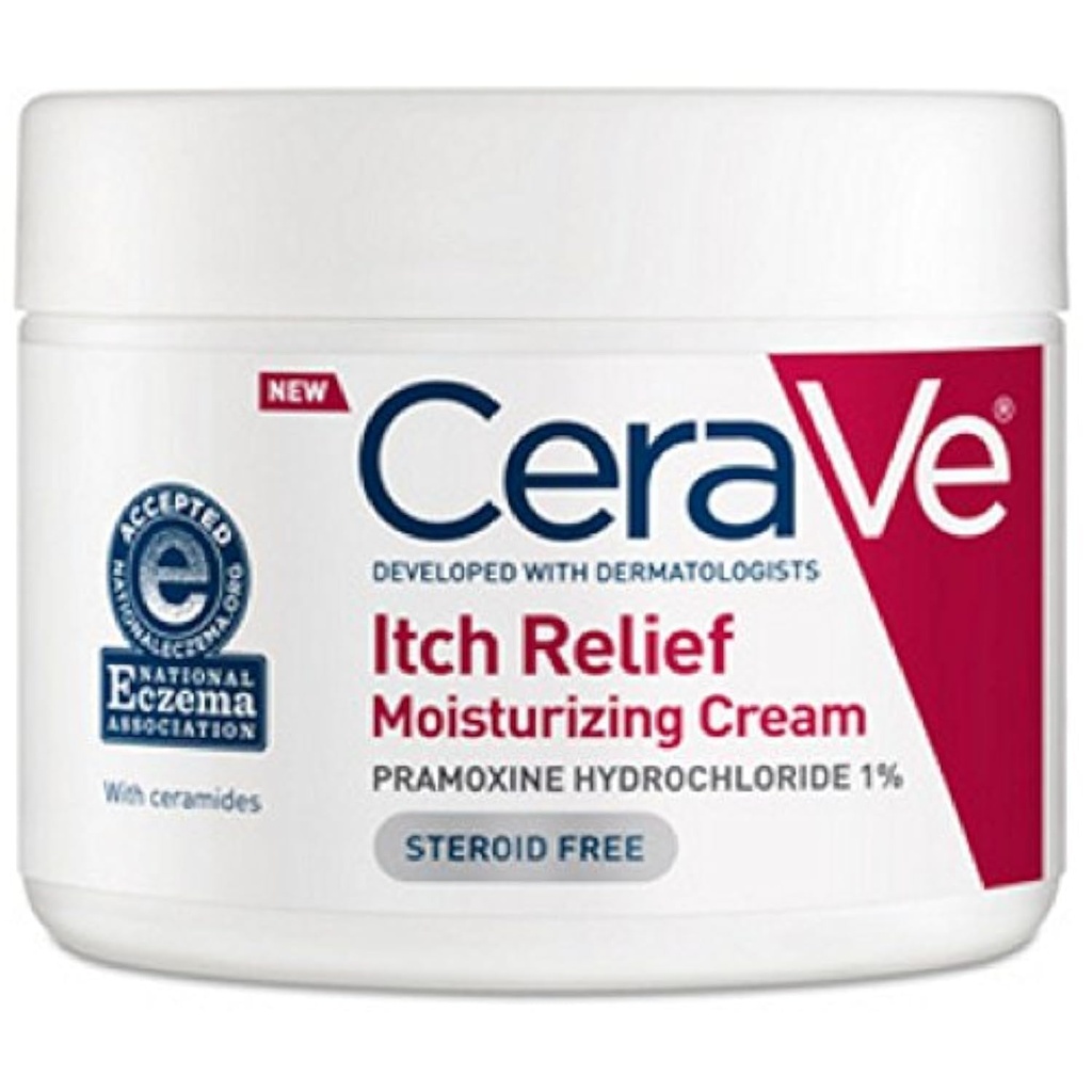 CeraVe Moisturizing קרם עבור טיפוח עור יבש, 12 אוונס, קרם חינם ריח עם Pramoxine עבור Itch הקלה