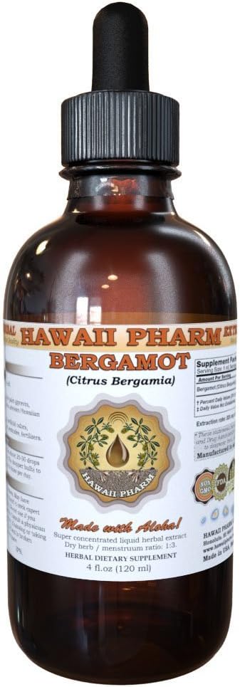 תמצית נוזלי ברגמוט, ברגמוט (Citrus Bergamia) Dried Fish Peel אבקת Tincture תוסף 2 oz