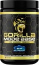 Gorilla Mind Base Pre Workout - Raises Nitric Oxide Intense Focus & Drive Endurance Power - L-Citrulline, L-Tyrosine, Betaine, Alpha-GPC, Caffeine, Huperzine A - 360 גרמות (כחול)