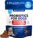 Probiotics for Dogs - Support Gut Health, Itchy Skin, Allergies, Immunity, Yeast Balance - כלב פרוביוטיקה ו-Azymes with Prebiotics - צמצום שלשמדה, גז - 70 צ'יפס פרוביוטי לכלבים