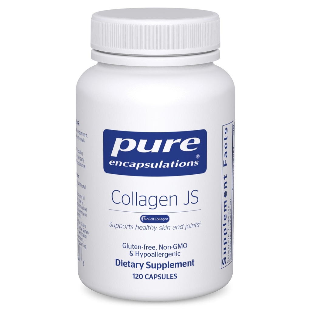 Pure Encapsulations Collagen JS - Skin & Joint Health * - 1,000 מ"ג hydrolyzed Biocell Collagen - Gluten Free & Non-GMO - 120 קפסולות