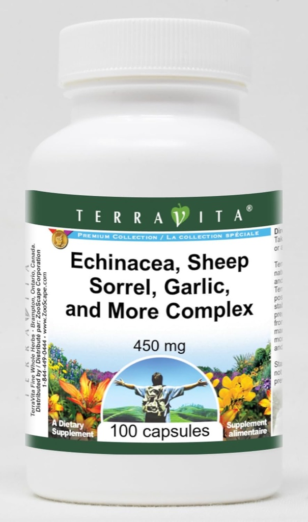 Echinacea, Sheep Sorrel, Garlic ועוד Complex - 450 מ"ג (100 קפסולות, ZIN: 516902)