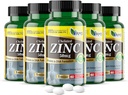 אמריקה Medic & Science Chelated Zinc 50 מ"ג תוספי מזון (5 Pack of 60 טבליות) Immune Booster ו- Powerful Antioxidant Pills for Adults Men and Women