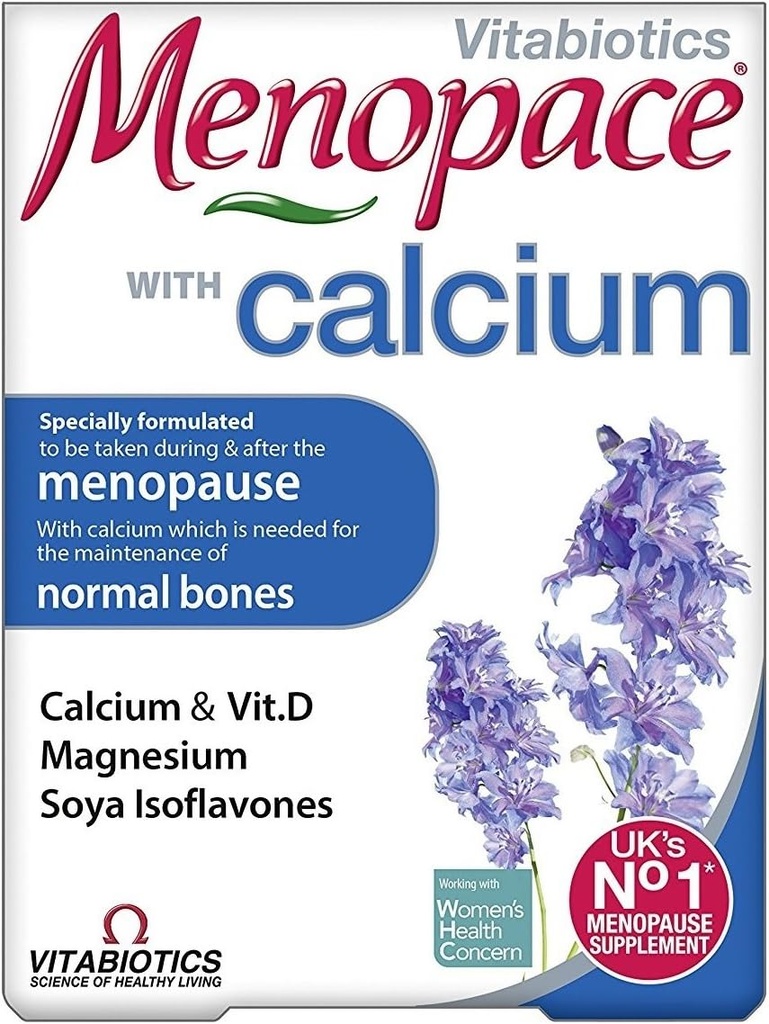 4 יחידות (Bulk Pack) Vitabiotics Menopace עם Calcium 60 טבליות