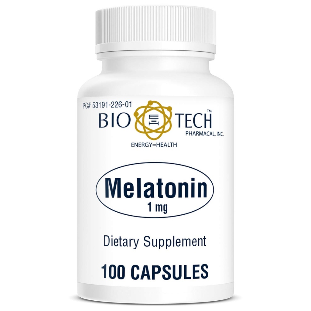 Bio-Tech Pharmacal Melatonin (1mg, 100 קפסולות)