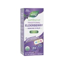 דרכו של הטבע Sambucus Elderberry מסורתי Immune Syrup במשך ימים 1+, תמיכה מסורתית Immune *, Antioxidant תמיכה *, Black Elderberry לחלץ, USDA מוסמך אורגני, 4 Fl Oz