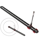 300mm Wood Compass Tool, גדול Compass Wood Works Scribing Circle, קרפנטר Compass Ruler Marking Gauge Circle Marking Tool for Engineers Carpenter (Black)