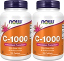 תוספי ויטמינים C-1,000 עם Rose HIPS & Bioflavonoids, Antioxidant Protection *, 100 טבליות (Pack of 2)