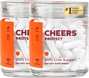 Cheers Protect | Daily Liver Supplement for Drinkers with L-Cysteine + DHM | להגביר את רמות Glutathione | 60 Doses | Cysteine, Dihydromyricetin, Milk Thistle, Prickly Pear, B-Vitamins, ג'ינג'ר