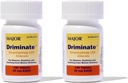 MAJOR Driminate - Dimenhydrinate 50 מ"ג תנועה טבליות - Anti-Nausea רפואה - 100 טבליות (2 Pack)