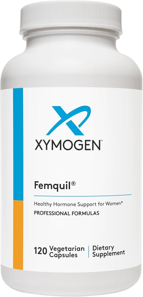 XYMOGen Femquil - קידום איזון הורמונלי עבור נשים - פעילות ביולוגית Active Methylfolate + Dim תוספת - May Help Ease Common Menopause & PMS סימפטומים - עזרה אנטי-חמצן פעילות (120 קפסולות)